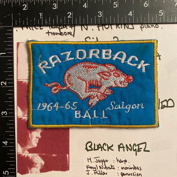 Vintage Razorback Ball Saigon Cheesecloth Backed Patch - Picture 4 of 4